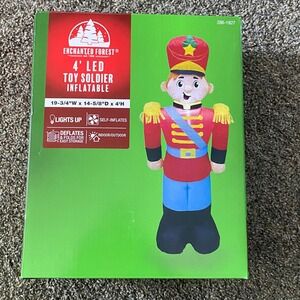 Enchanted Forest 4' LED Toy Soldier Inflatable Christmas Yard Decor 286-1927 NEW